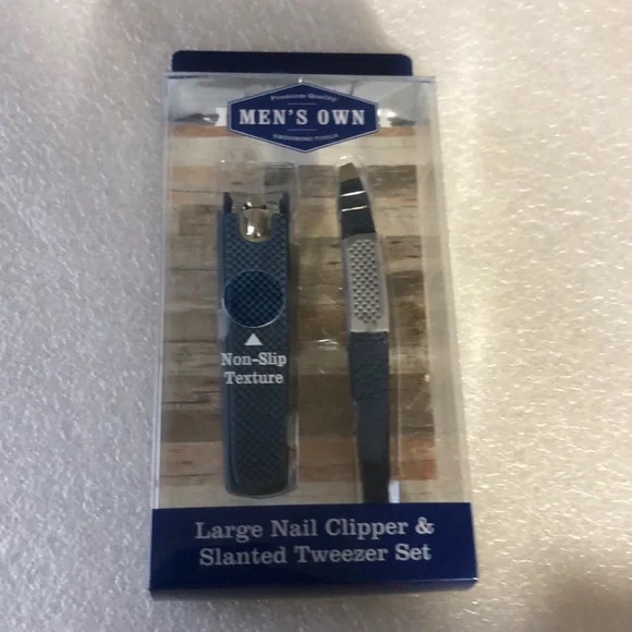 Men’s own large Nail clippers & Slanted Tweezer set - Picture 2 of 7